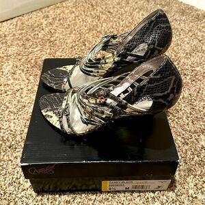 Open toe heels, worn only once